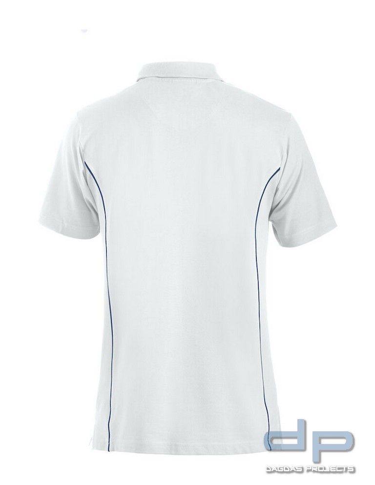 Behörden Polo Piqué Herren Weiß mit Wunschaufdruck