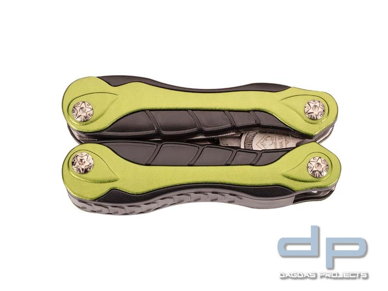 Puma TEC Multitool, AISI 420 Stahl, Zange mit Feder, zweifarbige Aluminium-Griffe, Nylon-Etui