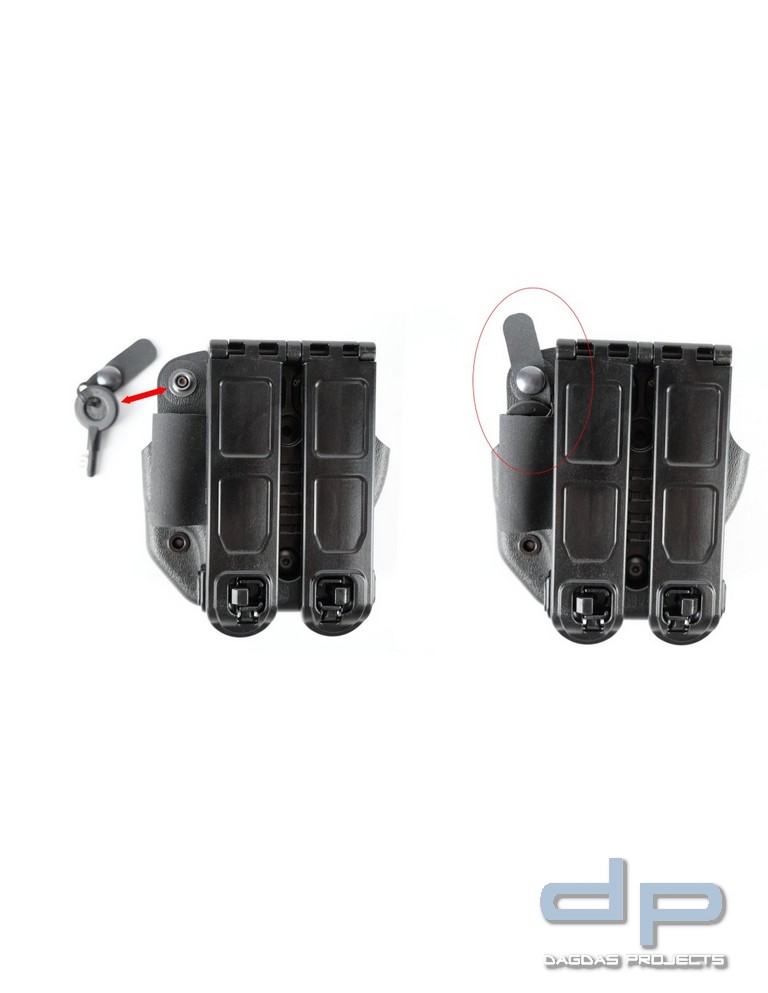 COP® 94086 offenes Handfesselholster mit Schlüsselhalter, Kydex
