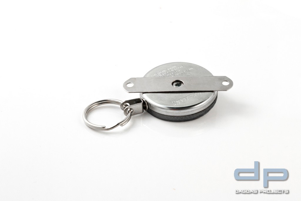 KEY-BAK, Leiste mit 2 Löchern + Kette 60 cm schwarz