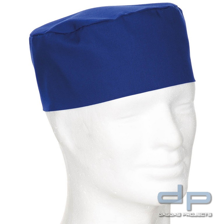 Brittische Kochmütze, blau, neuwertig VPE 10