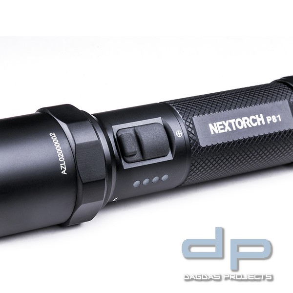 Nextorch P81 2.600 Lumen Einsatz LED Taschenlampe, USB-C Akkuladefunktion, Glasbrecher aus Nano-Kera