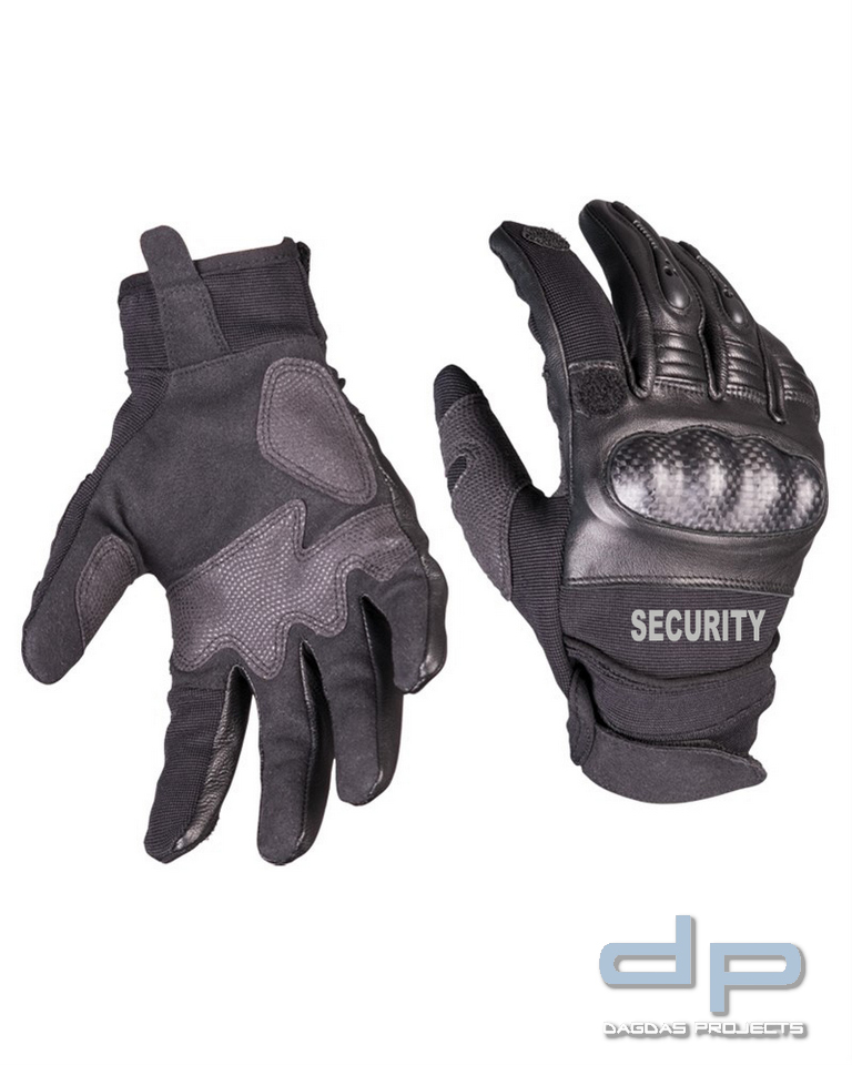TACTICAL GLOVES GEN.II LEDER SCHWARZ mit Aufdruck nach Wunsch in 3 M reflex silber