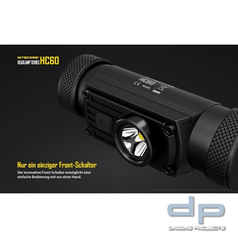 NiteCore® Kopflampe HC60 inkl. Akku