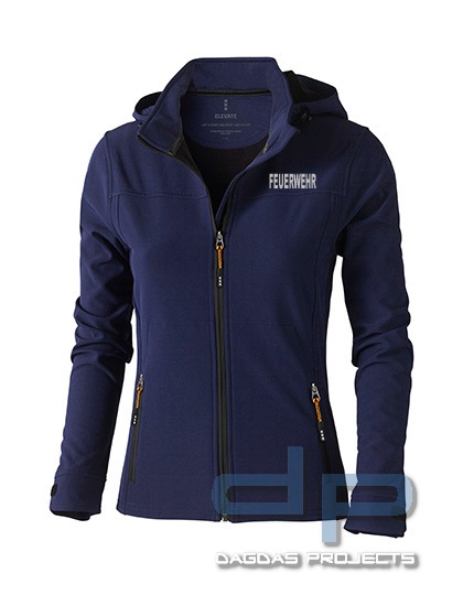 Damen Softshell Jacke tailliert in verschiedenen Farben mit Wunschtext
