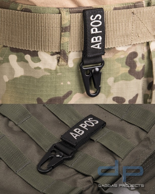 Tactical Keyholder Blood AB NEG 5er-Pack in verschiedenen Farben