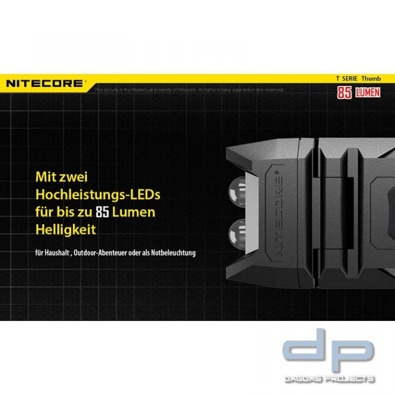NiteCore® Thumb aufladbare Schlüsselanhängerlampe