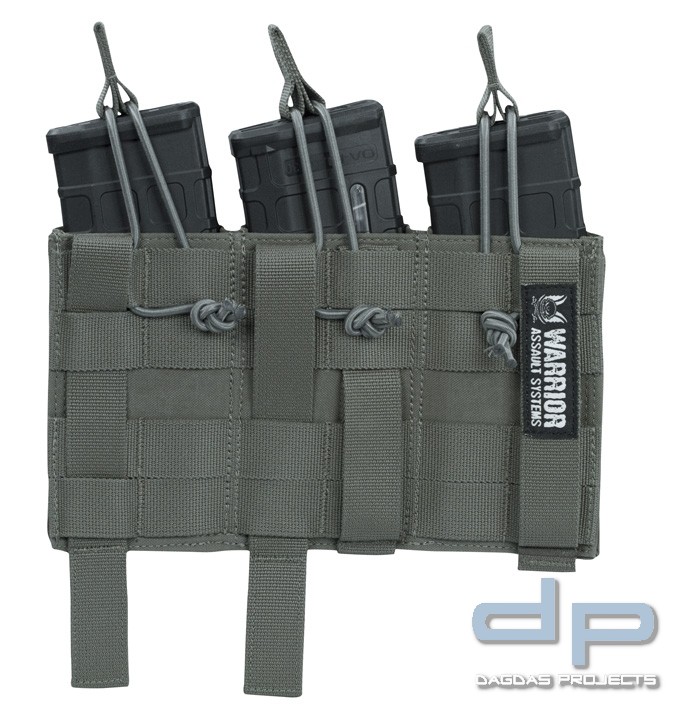 Warrior Triple Open Mag Pouch Ranger Green M4