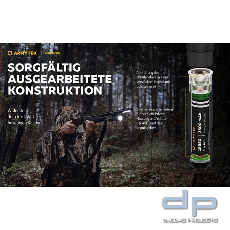 ARMYTEK Taschenlampe Viking Pro inkl. Akku