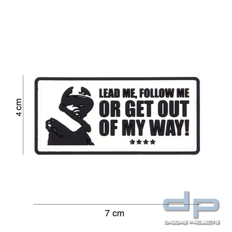 Emblem 3D PVC Lead me, follow me white