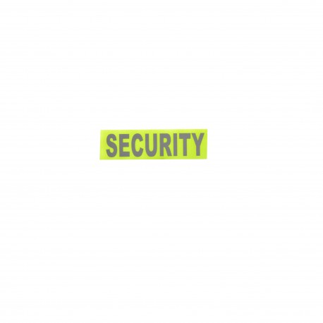 Aufschrift, reflektierend, SECURITY, 13,5 x 3,5 cm, neongelb, klein