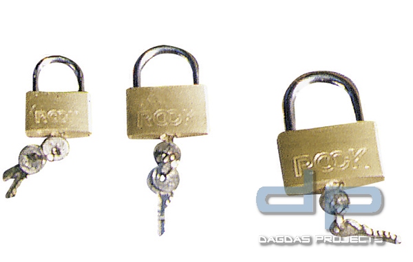 Messing-Vorhängeschloss 50 mm 10 er Pack