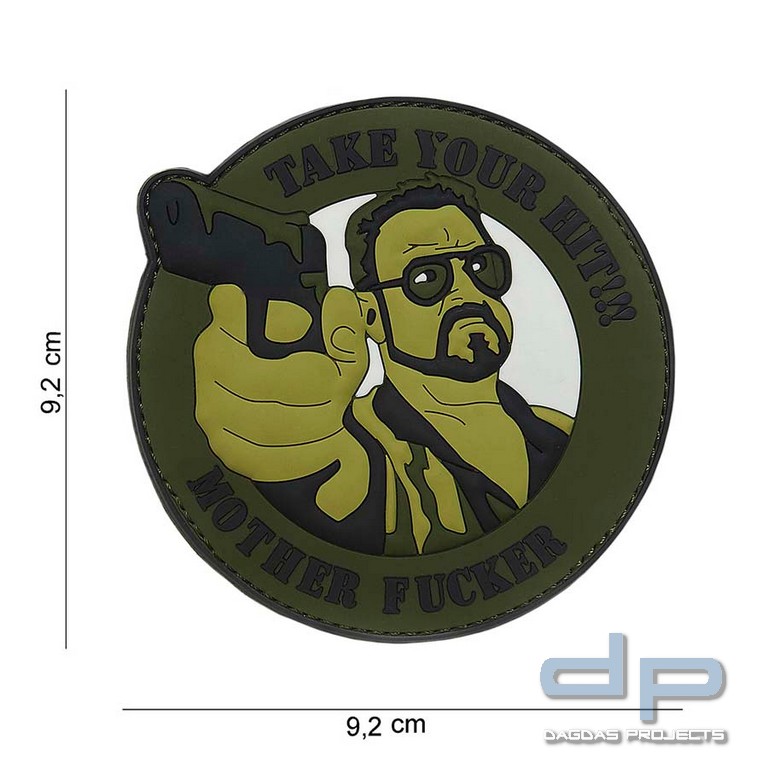 Emblem 3D PVC Take Your Hit grün