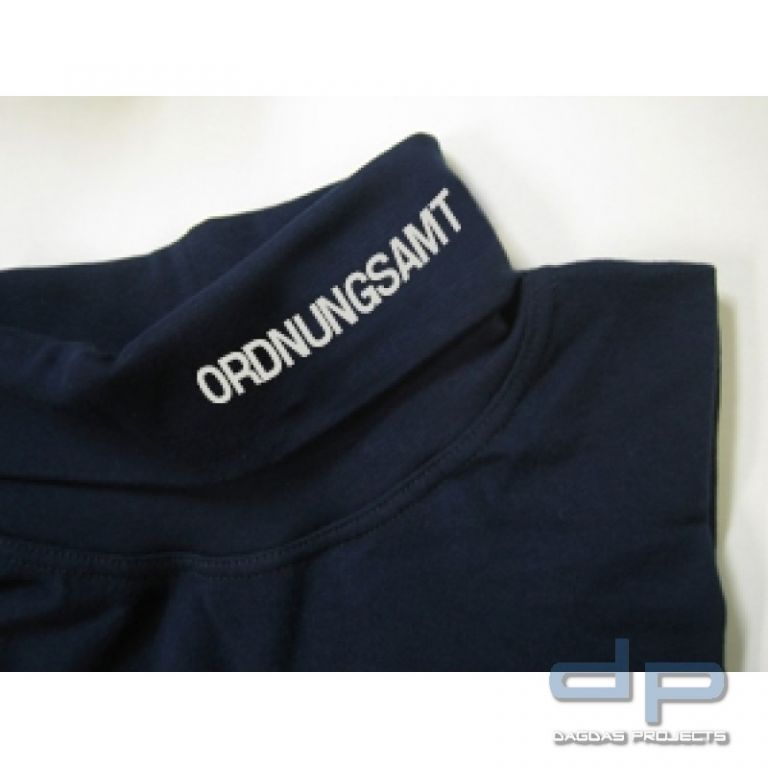 Behörden Atmungsaktiver Funktionsrolli Dunkelblau mit AUFDRUCK POLIZEI, ORDUNGSAMT oder JUSTIZ