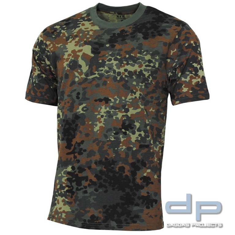 US T-Shirt, "Streetstyle", flecktarn, 140-145 g/m²