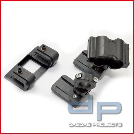 Lampenhalterung (Grundplatte und Steckadapter) für Paralux PX 1 oder UK 4AA/3AA/2AA Lampen