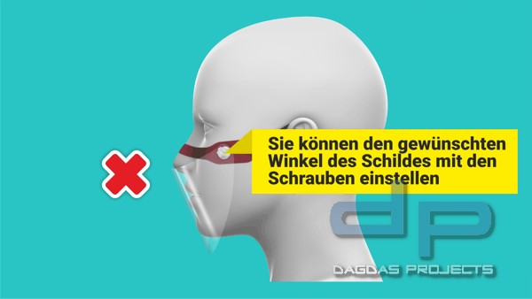 Mini-Gesichtsschutz leicht aus transparentem Kunststoff