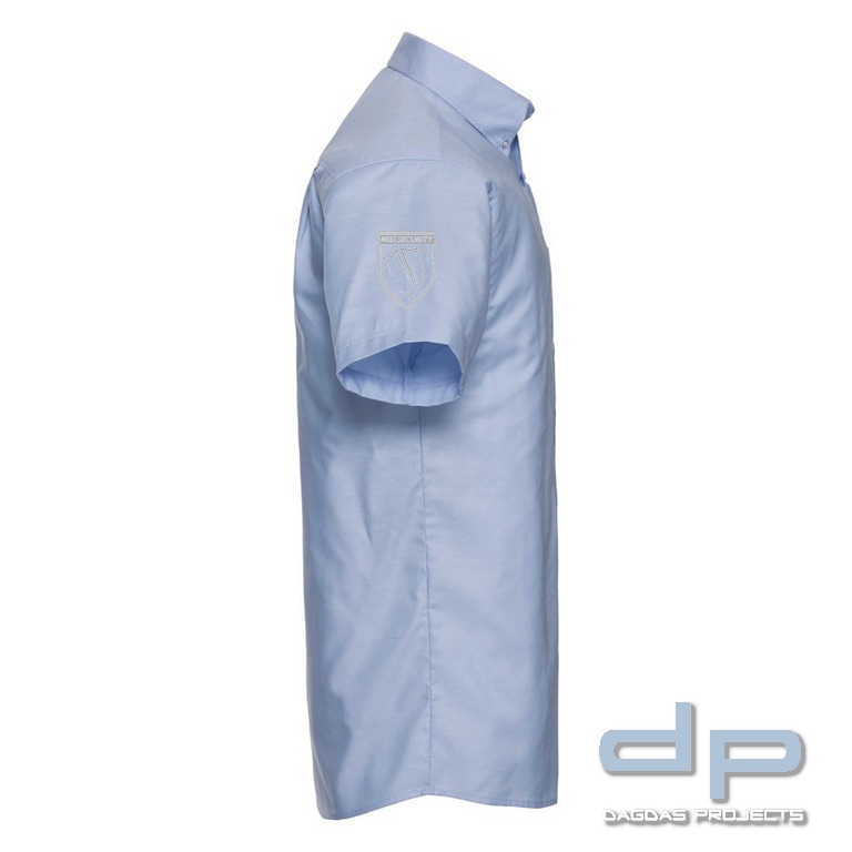 Kurzärmliges Hemd in oxford blau mit 3-Fach Aufdruck MSS