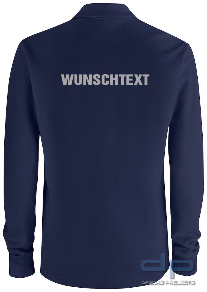 Polo Pocket Long Sleeve mit Wunschaufdruck in verschiedenen Farben