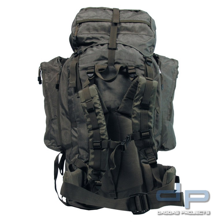 Rucksack, "Alpin 110", oliv, 2 abnehmbare Seitentaschen