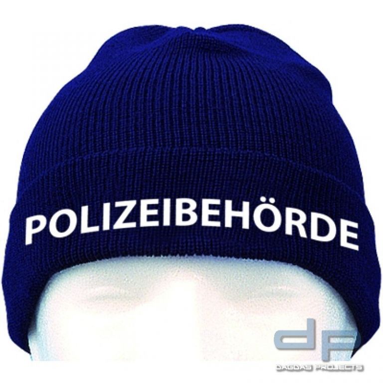 Strickmütze Fleece - POLIZEIBEHÖRDE - Bestickung