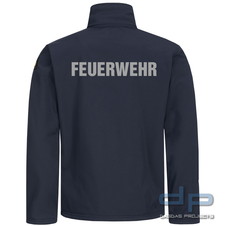 Schnittschutz-Funktionsjacke Oldenburg Navy-Blue mit Wunschaufdruck in reflex silber