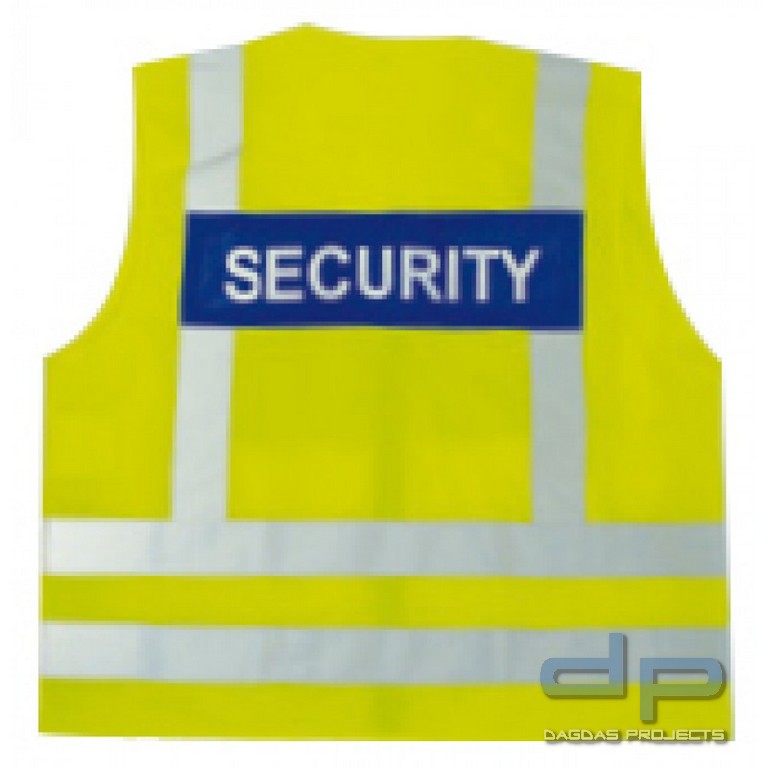 Offizielle Warnweste gemäß EN ISO 20471 ( Klasse 2) - Schriftzug-Security