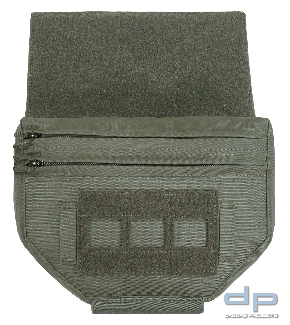 WAS Laser Cut Drop Down Utility Pouch in 2 Farben Farbe: Schwarz