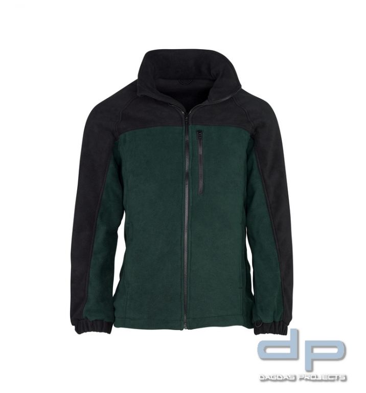 deltatex® DUNO Fleece-Jacke bottle/schwarz