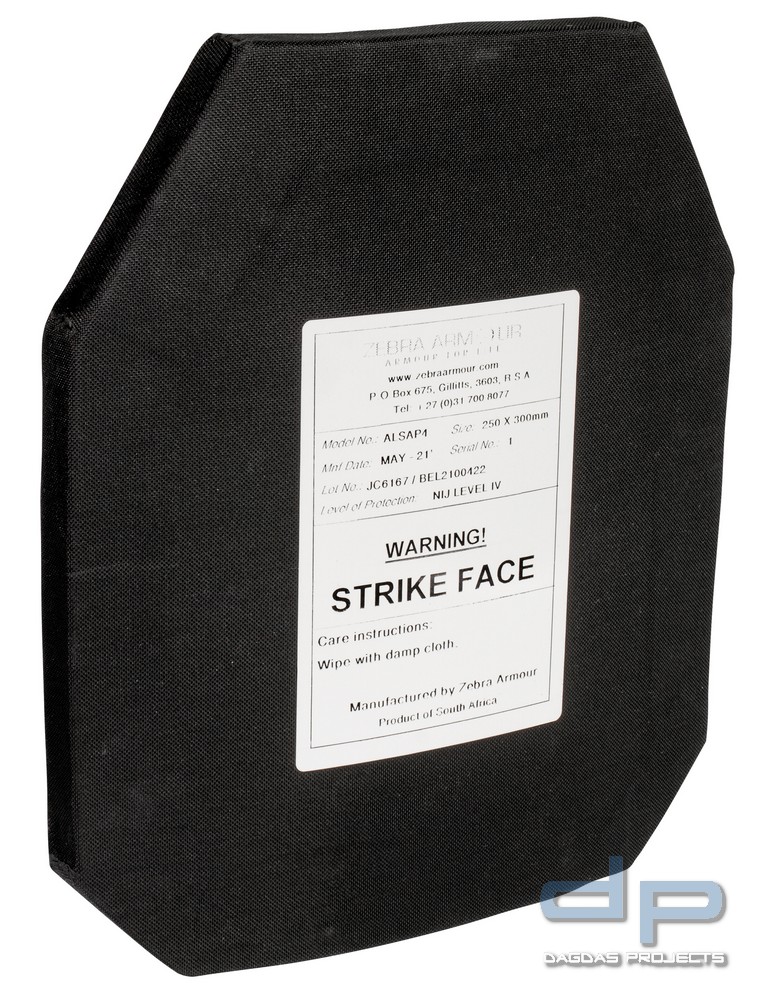 ZEBRA ARMOUR LIGHT LEVEL IV STAND ALONE SINGLE CURVED