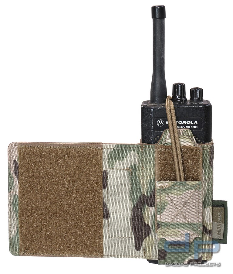 WAS Laser Cut Wing Velcro Adustable Radio Pouch (Links) Multicam