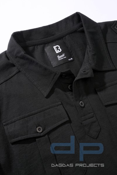 Jersey Poloshirt Jon halfsleeve in Schwarz