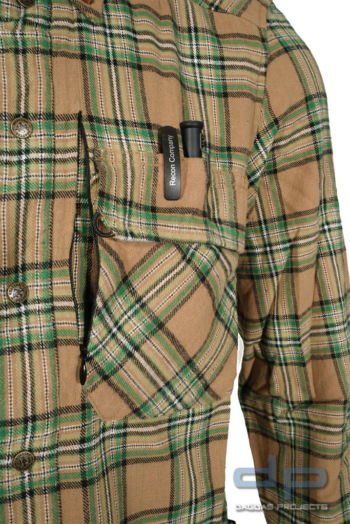 4-14 FACTORY CANADA SHIRT BUSH GREEN/BROWN TARTAN