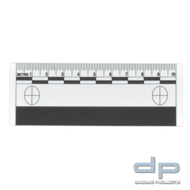 Beweisfoto Maßstab weiß, 10er Pack, 10 cm Länge