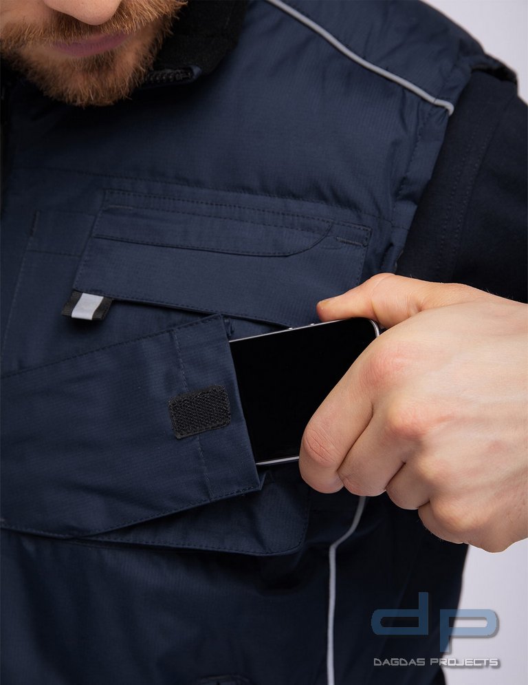 Behördenweste Pionier navy oder schwarz mit Wunschtext
