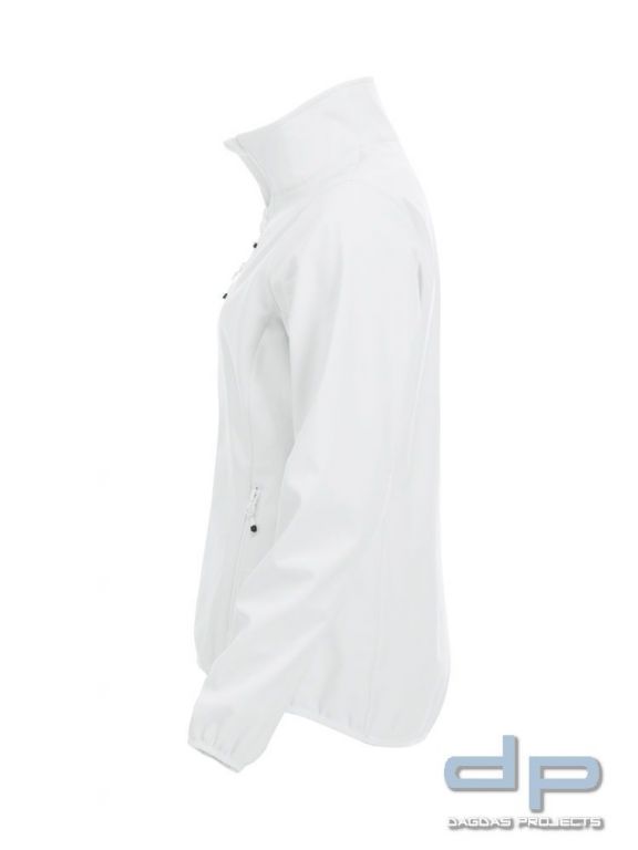 Basic Softshell Jacket Ladies mit reflektierend silbernem Wunschaufdruck in verschiedenen Farben