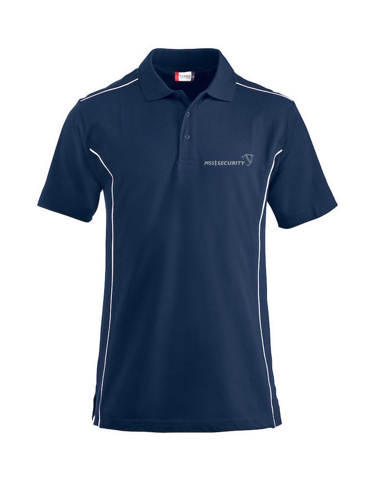 Behörden Polo Piqué Herren Navy Blue mit 2 Fach Sonderaufdruck  MSS
