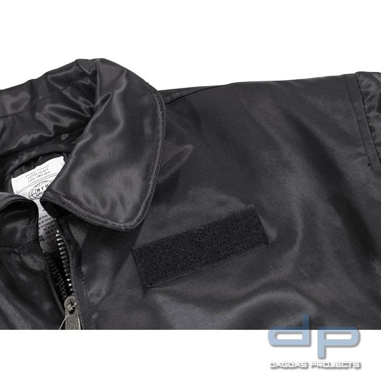 US CWU Pilotenjacke, schwarz, schwere Ausführung