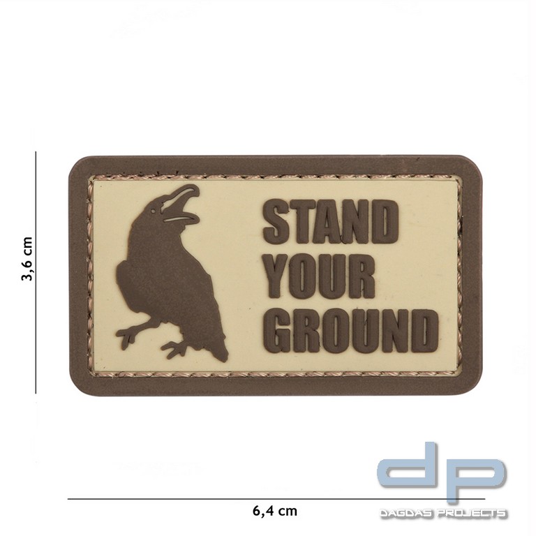 Emblem 3D PVC Stand Your Ground coyote