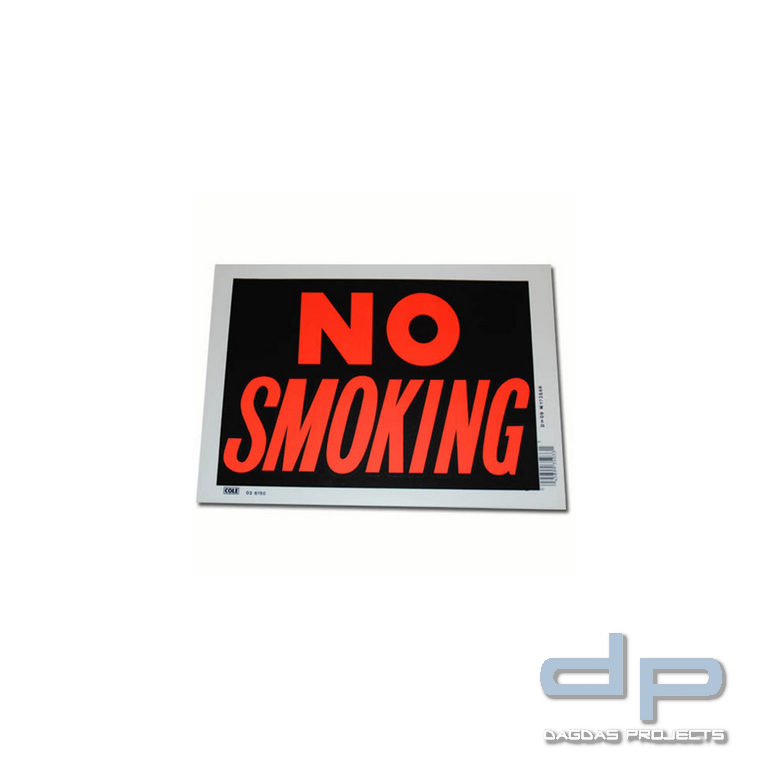 Plastik Platte klein No Smoking
