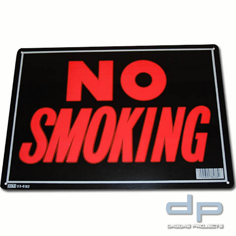 Metall Platte No Smoking