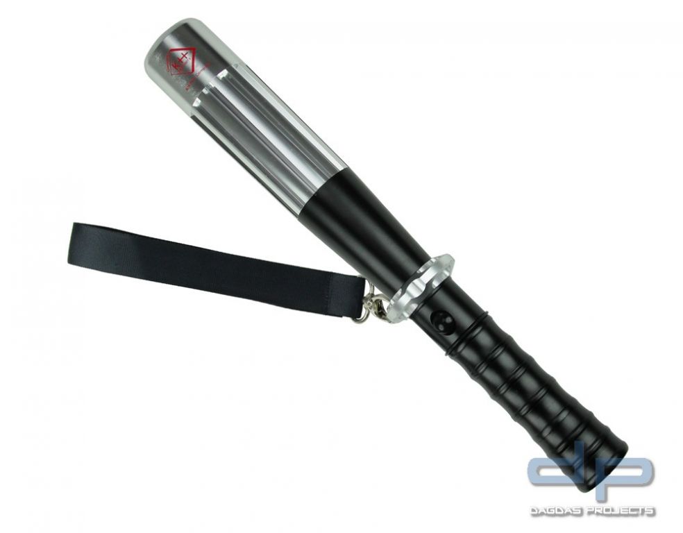 Cree® hochleistungs-LED Stab-Taschenlampe "Compact" inkl. Stroboskoplicht und rotes Warnli