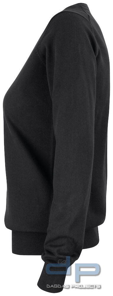 Damen Strickpullover V-Ausschnitt 80% Baumwolle, 20% Nylon in verschiedenen Farben