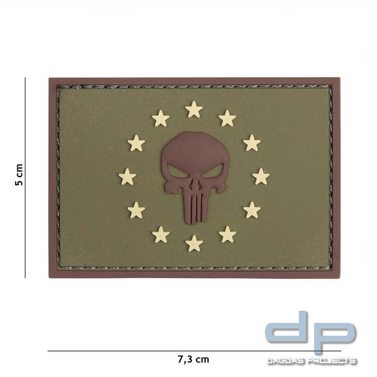Emblem 3D PVC Punisher EU Grün