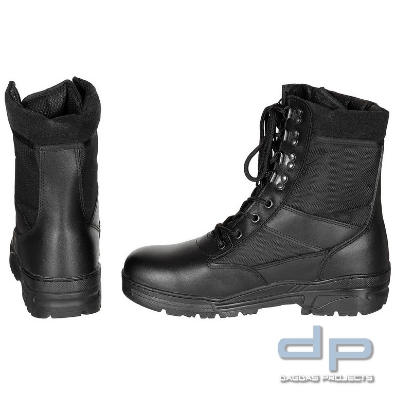 Stiefel, "Security", schwarz, 8-Loch, Gummisohle