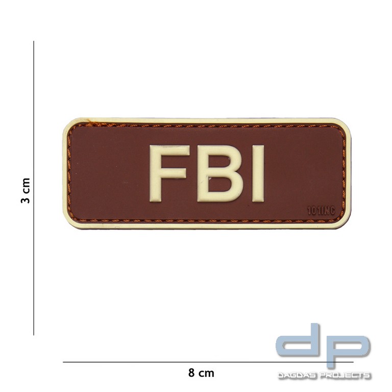 Emblem 3D PVC FBI braun