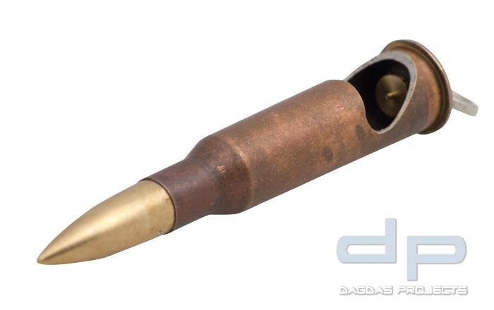 Original Patronenanhänger aus Mosin-Naganat-Munition Messing
