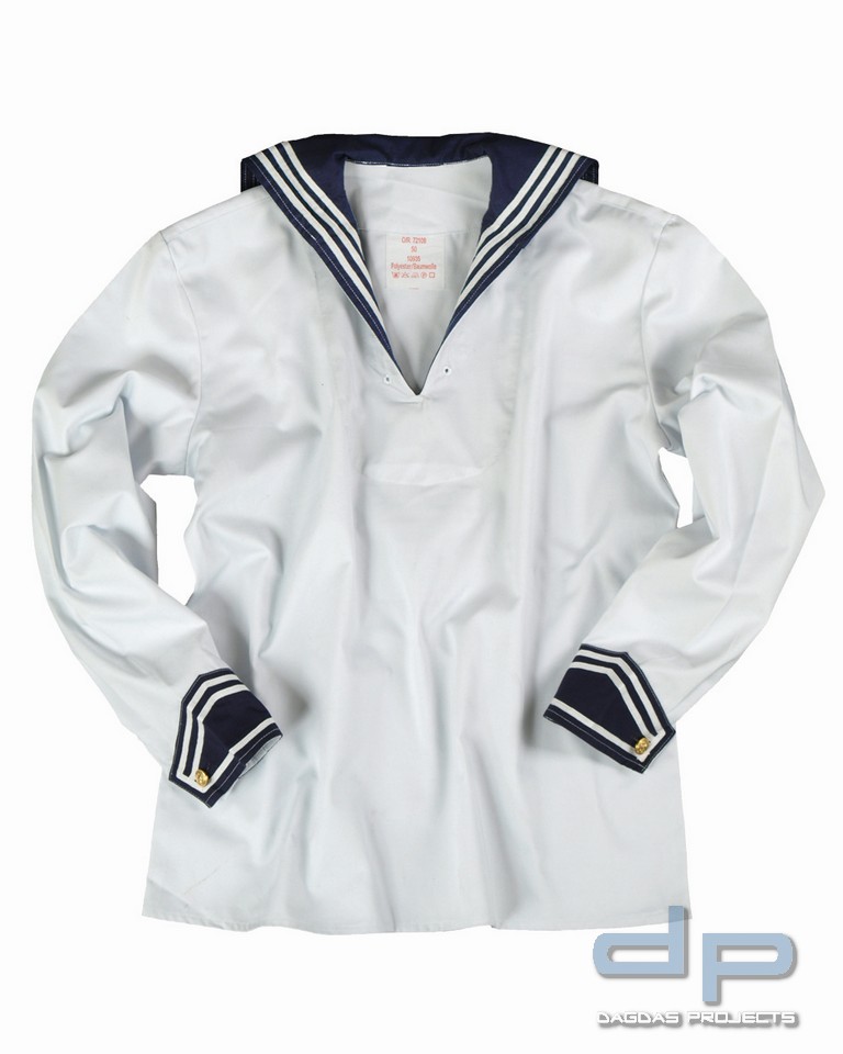 BW MARINEHEMD WEISS M.MARINEKRAGEN VPE 2