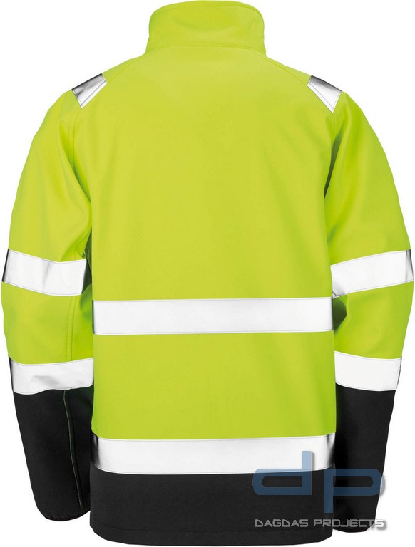 Printable Safety Softshell Jacket inkl. Wunschaufdruck in reflex silber