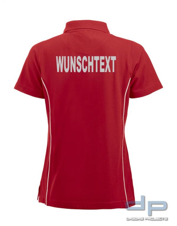 Behörden Polo Piqué Alpena Damen Hellblau mit Wunschaufdruck